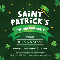 Saint Patrick;s Day banner Poster Flyer Illustration , St patrick's Day 