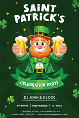 Saint Patrick;s Day banner Poster Flyer Illustration , St patrick's Day 