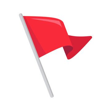 Bold Red Flag Icon Design Symbolizing Alerts, Achievements, and Clear Visual Communication