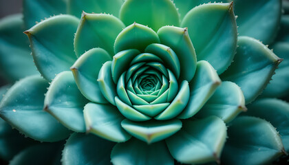 Vibrant green succulent plant with sharp leaves