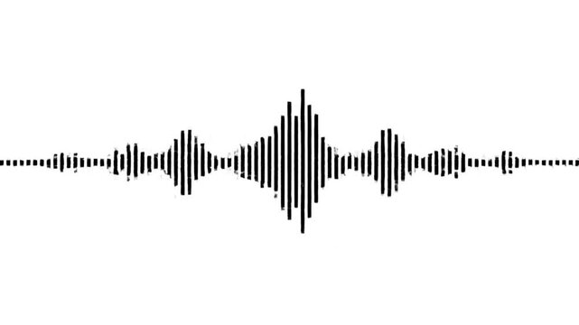 Audio Waveform Visual Representation on White Background