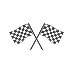 Fototapeta premium flag, racing, checkered, finish, motorsport, race, speed, competition, icon, vector, svg, symbol, minimal, flat, crossed, sport, banner, automotive