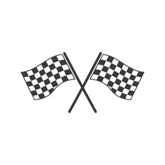 Fototapeta premium flag, racing, checkered, finish, motorsport, race, speed, competition, icon, vector, svg, symbol, minimal, flat, crossed, sport, banner, automotive