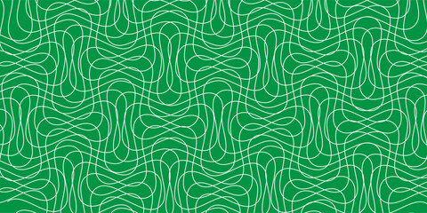 green seamless wavy line pattern vector background. eps 10
