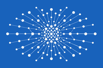 Red de datos simétrica en azul © Daniel