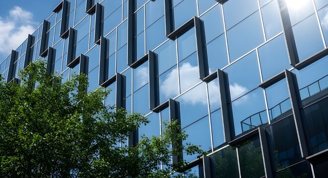 Edificios verdes sostenibles.
 edificios respetuosos con el medio ambiente objetivos de construcci&oacute;n de rascacielos verdes, medio ambiente, cero emisiones netas, sostenibilidad con &aacute;rboles para reduci