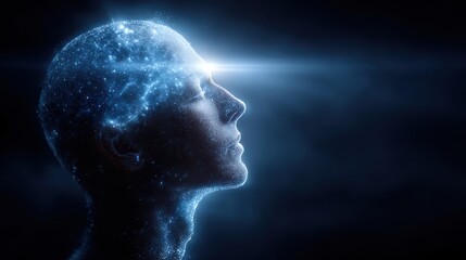 Obraz premium Neuroscientific research focused on mental activity and brain patterns.