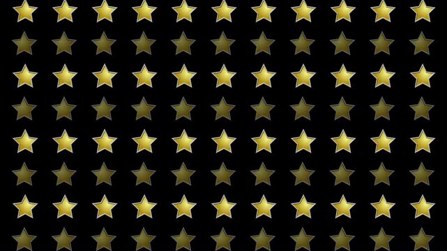 starry pattern formed from lines of stars in alternate opposition moving across the screen horizontally to form a glitzy glamorous background element with alpha transparency background 4K animation