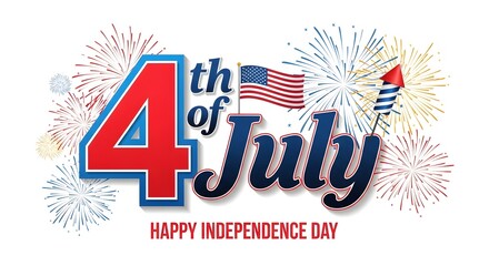 Obraz premium 4th of july celebration happy independence day