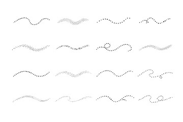 Obraz premium Point vector subtle sketch icon dotted image simple dot tender generation curve