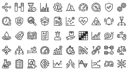 Agile IT Performance Monitoring and System Health Analytics Icon Set for Tech Operations App Design © Abdul