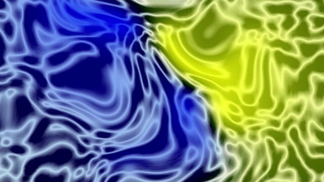 Abstract blue and yellow swirling pattern on a web page background for desktop wallpaper or landing page animation