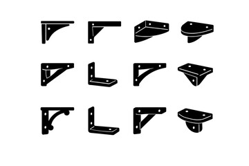 Fototapeta premium Mounting tidy form shelf hardware compact vector image simple support fitting generation