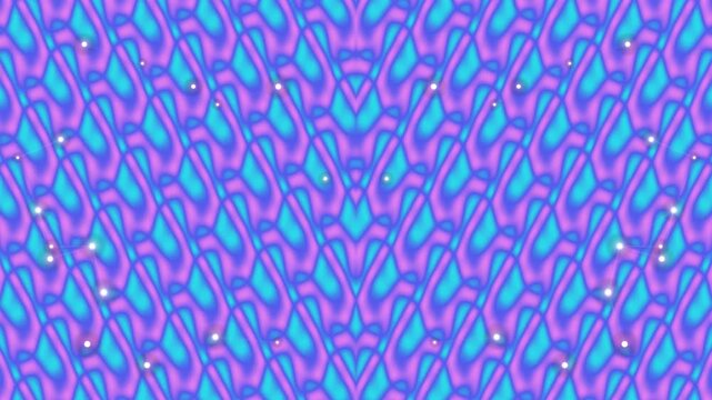 Iridescent liquid marble pattern with glowing particles, fluid abstract digital art