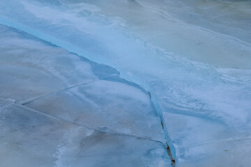 Fototapeta premium Abstract background of ice structure in a river landscape