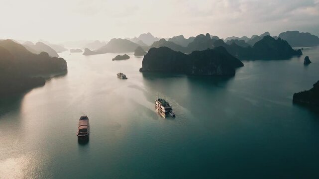 boat in Halong bay Vietnam