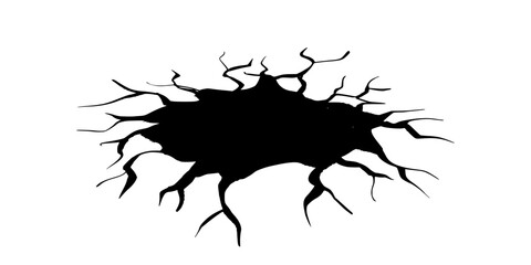Deep Hole Ground Crack Effect for Gritty Urban Surface Design. © dirtyfellas