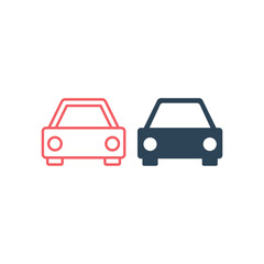 Naklejka premium Car icons set simple sign symbol. Auto, view, sport, race, transport concept. Vector illustration isolated.