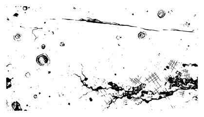 Distressed grunge surface illustration with craters and weathered texture in vintage engraving style © Cristiano