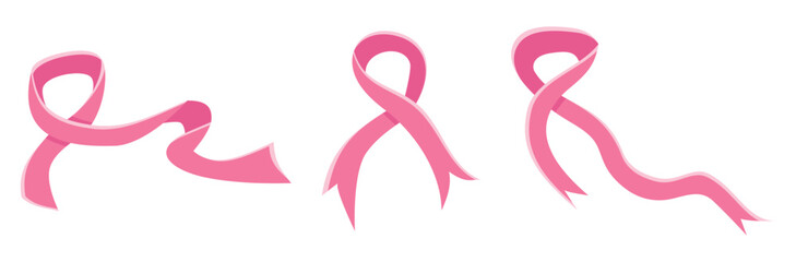 Obraz premium Pink ribbons for breast cancer awareness