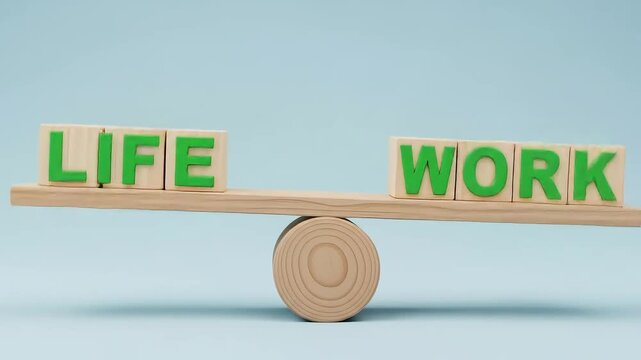 Work Life Balance on See Saw Scale.