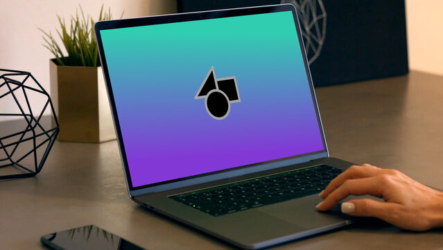Laptop 6 Target &ndash; High Detail Notebook Screen Presentation, Modern Desktop Display Animation, Website and App UI UX Interface Showcase Template