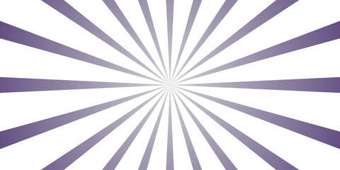 Obraz premium Purple and Grey Sunburst Pattern with Radial Lines and Fading Gradient on White Background for Modern Graphic Design and Retro Vibes