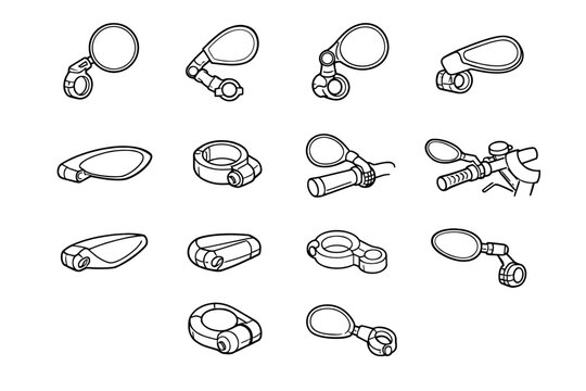 Folding vector joint breakaway position icon icons clean mirror bike balanced stow