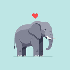 Elephant and Small Heart