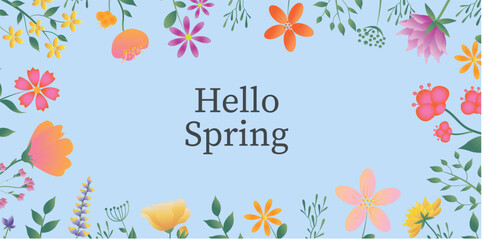 Palm frame with leaves