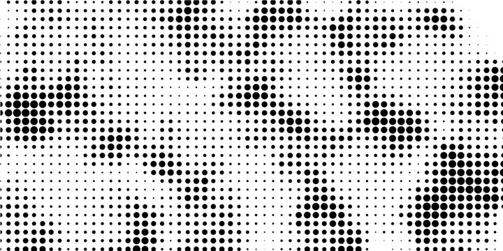 Halftone overlay resembling macro view leaf structure. Green dot texture. Vector banner for design and creative projects.