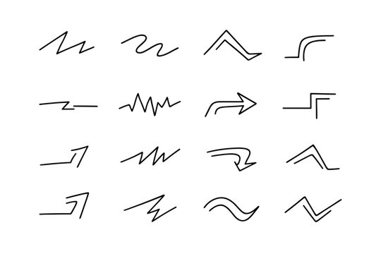 Zigzag snap bend icon lively icons vector line corner angle dynamic path