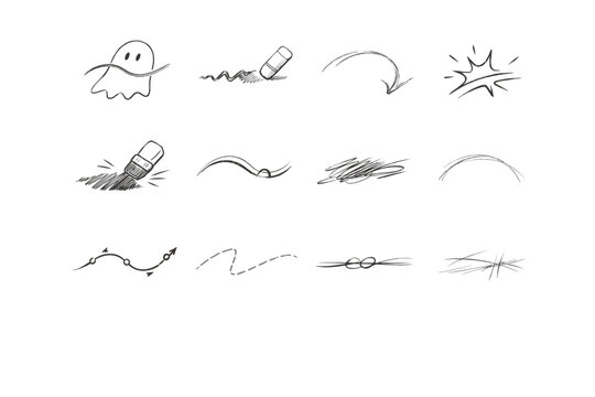 Lines mark redo stroke icon impromptu outline line rushed accidental vector sketch