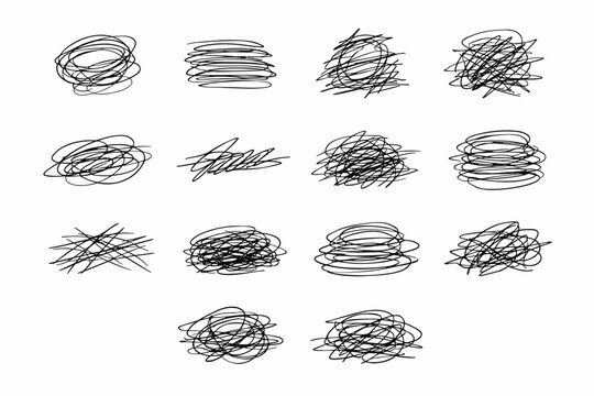 Hand generation habitual strokes vector overlap sketch image traces personal simple icon