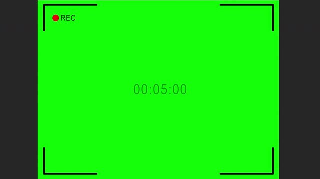 4:3 horizontal mobile camera recording loop with visible time code on green background. Built for clean compositing workflow. Perfect for production edits.
