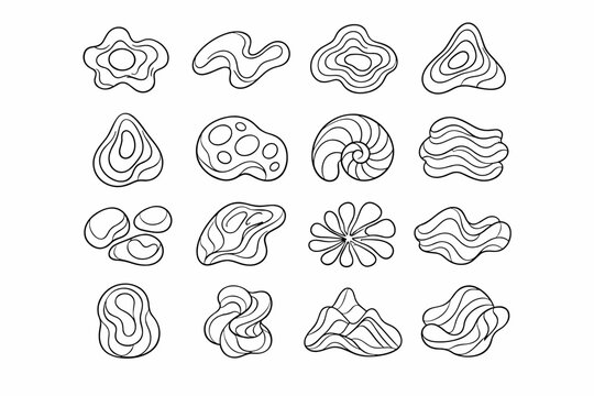 Eta kappa simple icon generation iota abstract delta biomorph zeta image vector
