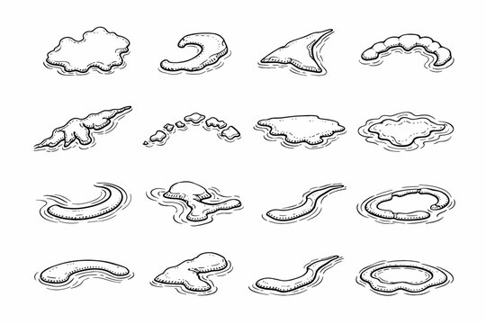 Shoal island edge simple tail icon image vector peninsula sweep neck generation