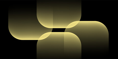 Luxury Abstract Golden Light Reflection on Black Background
