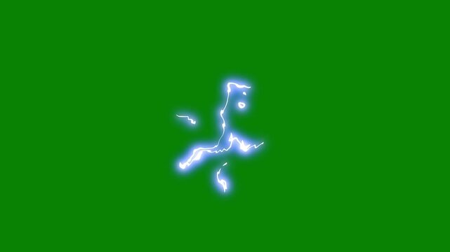 Flash FX energy explosion transitions, vibrant electric lightning storm strikes, shiny sparkle doodle smoke bursts, 2D animated overlay on green screen for action scenes 4k