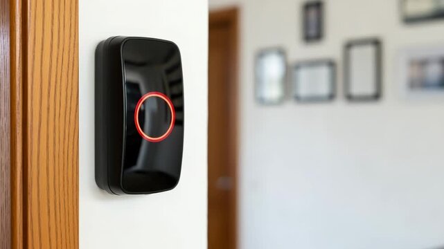 Hand using access control card on a security reader