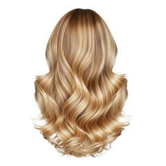 Naklejka premium ultra realistic top-down studio shot of long, wavy, multi-tonal blonde hair, perfectly arranged with crisp texture and shadowless light. concept for high-end beauty advertising