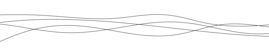 Thin curved wavy lines