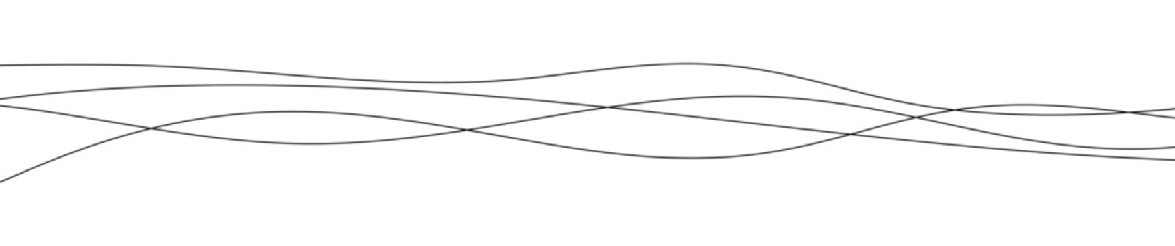 Thin curved wavy lines