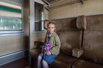 Child travels by train