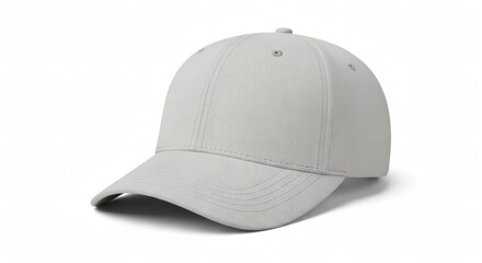 Fototapeta premium A close-up shot of a classic baseball cap, presented with a minimalistic aesthetic, ideal for product presentations. 