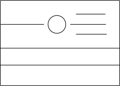 Set of 1 UI element vector, wireframe interface symbol