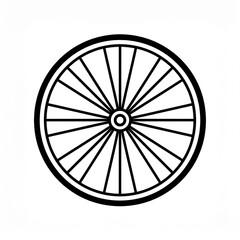 Modern bicycle wheel black and white isolated design vector illustration