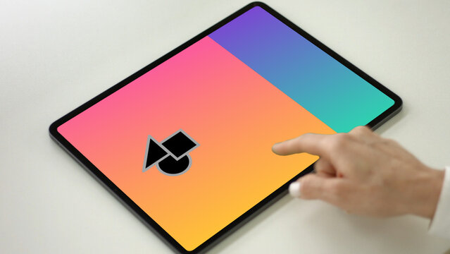 Tablet 7 Swipe Single &ndash; High Detail Touchscreen Device Presentation, Modern Screen Animation, Website and App UI UX Interface Showcase Template