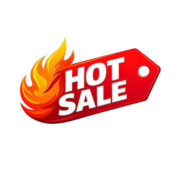 Vibrant Hot Sale Tag with Fiery Design for Promotions