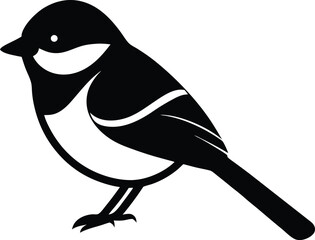 Chestnut Backed Chickadee Silhouette Vector Art Illustration © DesignConcepts